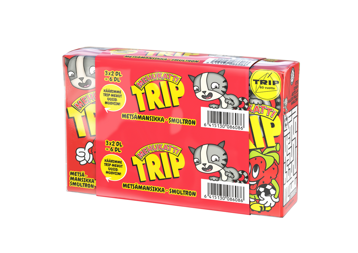 Juice tray Trip forest strawberry drink 2dl 3-pack