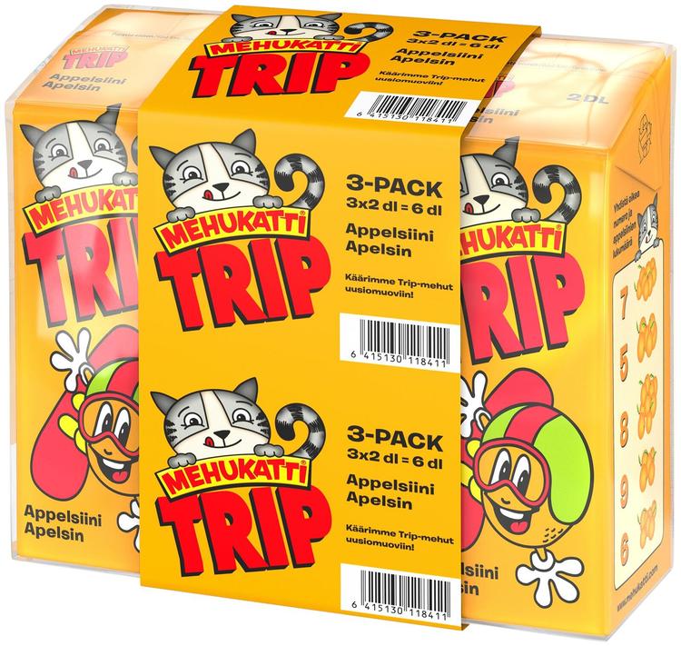 Mehukatti Trip Appelsiinimehujuoma 2dl 3-pack