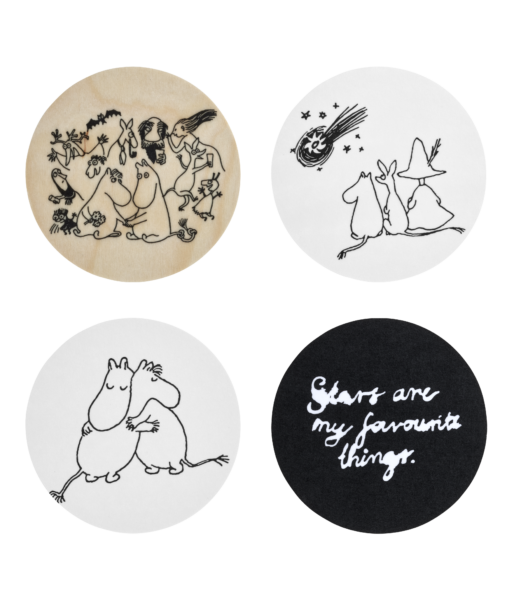 Muurla Moomin 80th Anniversary Coasters in tin box 4pcs