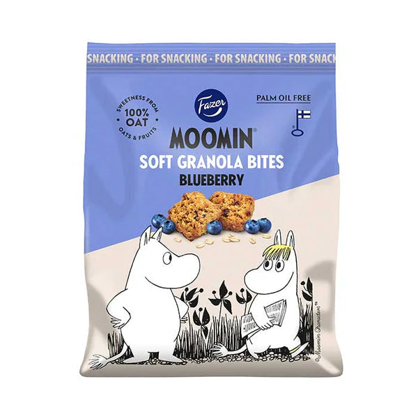 Fazer Moomin Soft Granola Bites Blueberry 120 g