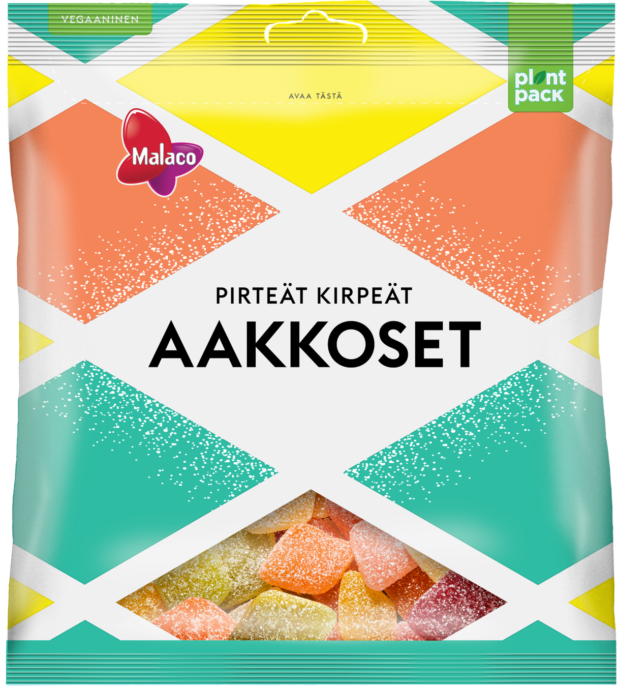 Malaco Aakkoset Pirteät Kirpeät makeissekoitus 280g