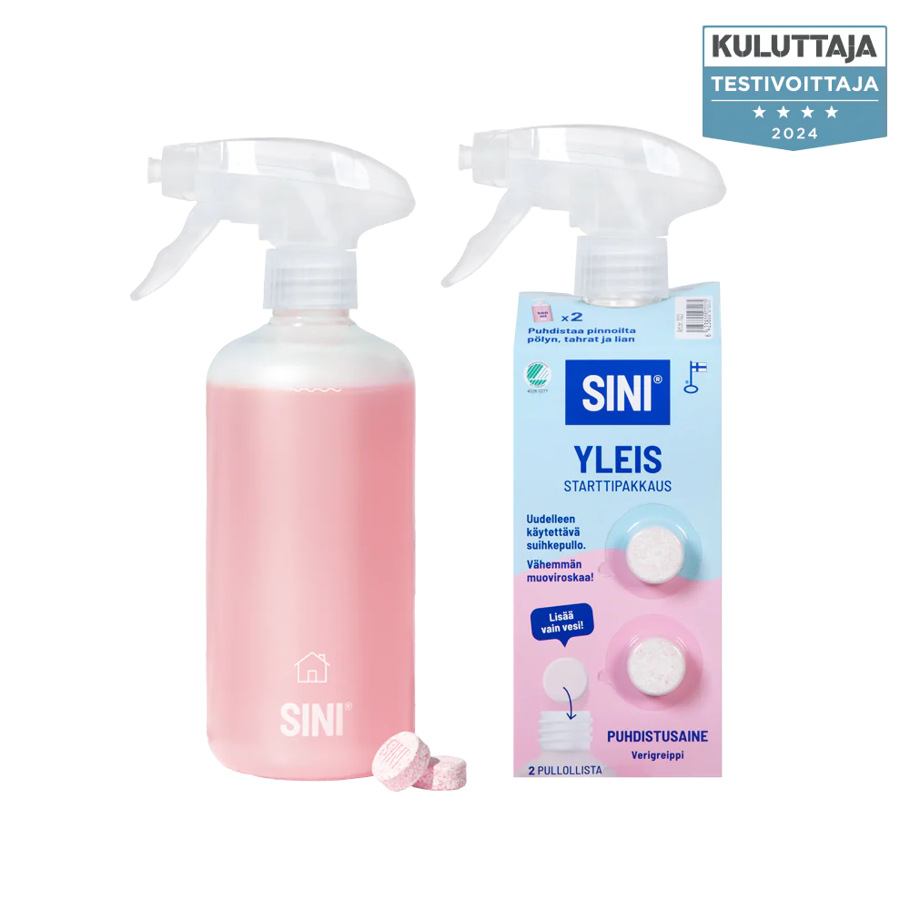 Sini Yleispuhdistusaine, starttipakkaus – pullo + 2 tablettia