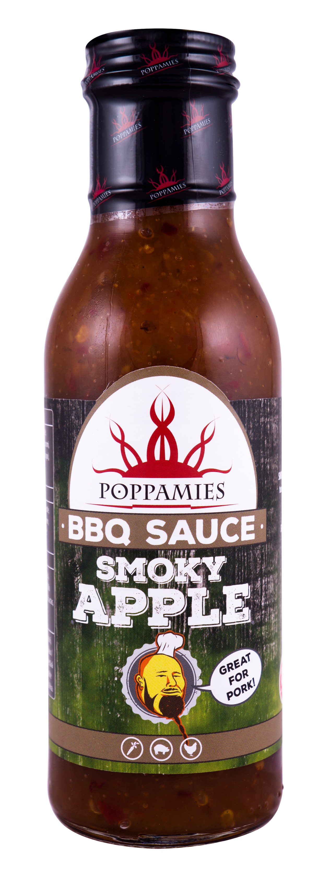 Poppamies BBQ Sauce Smoky Apple grillikastike 410g