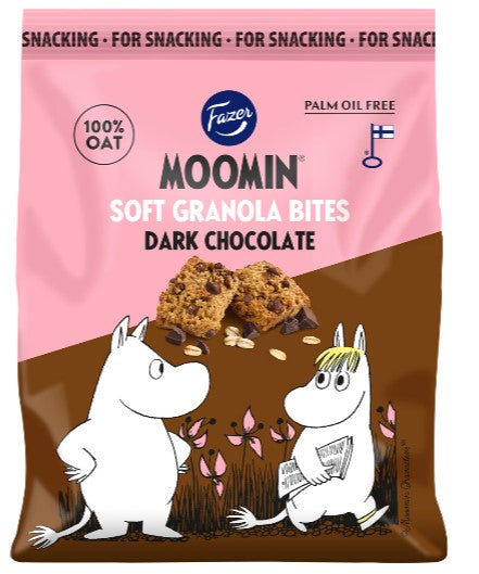 Moomin weiche Granolastücke dunkle Schokolade 120 g