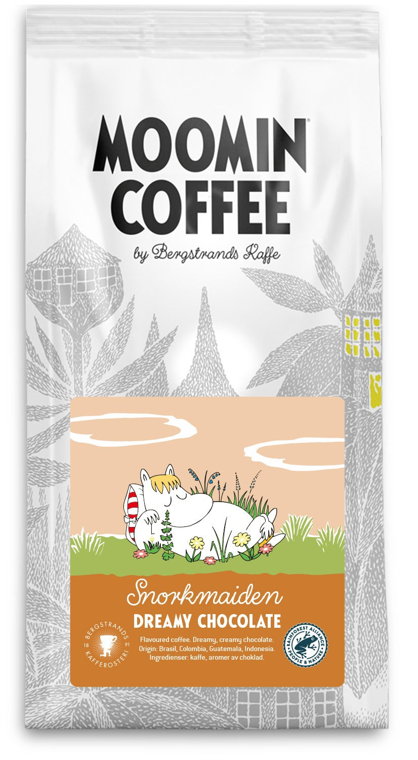 Moomin Niiskuneiti mit Schokolade aromatisierter Kaffee 250 g gemahlen