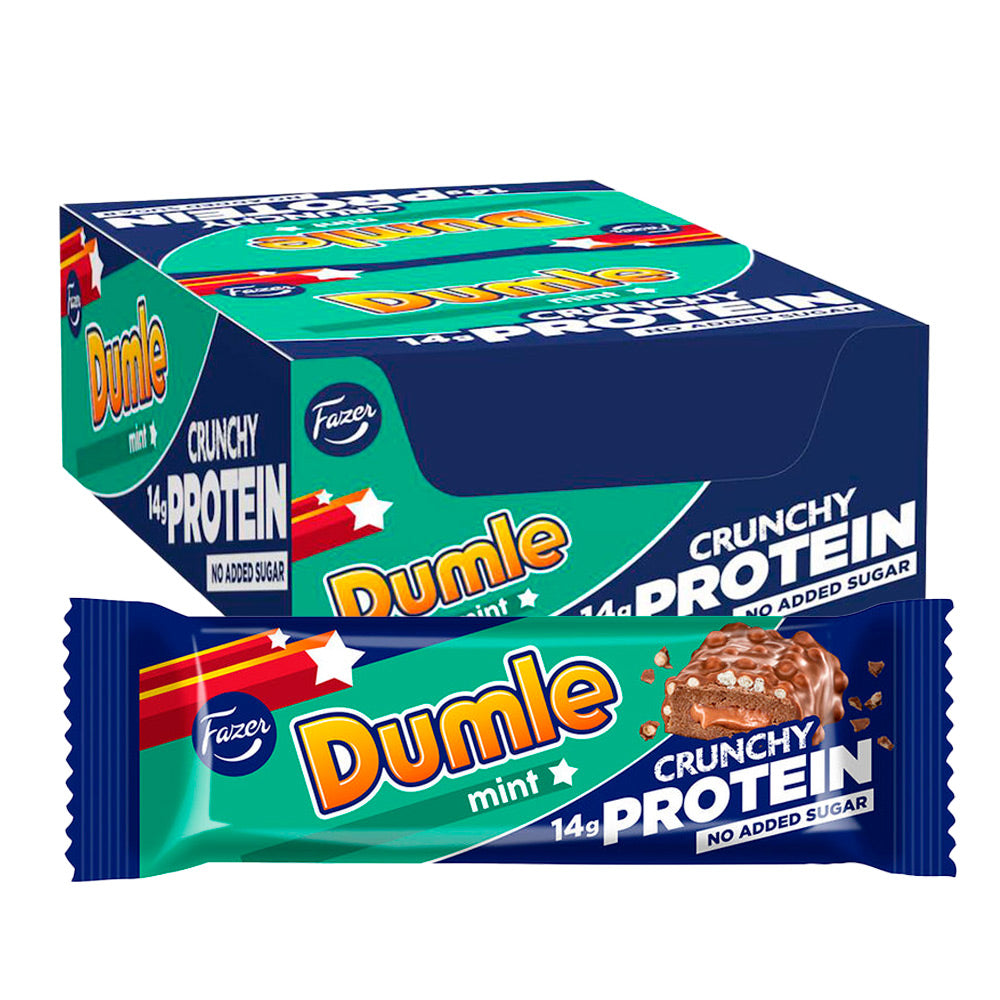 15 x Fazer Dumle Mint Crunchy proteiinipatukka 45g