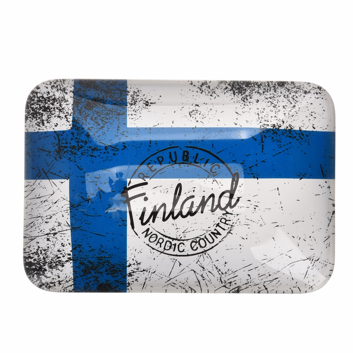 Finlandstema glasmagnet