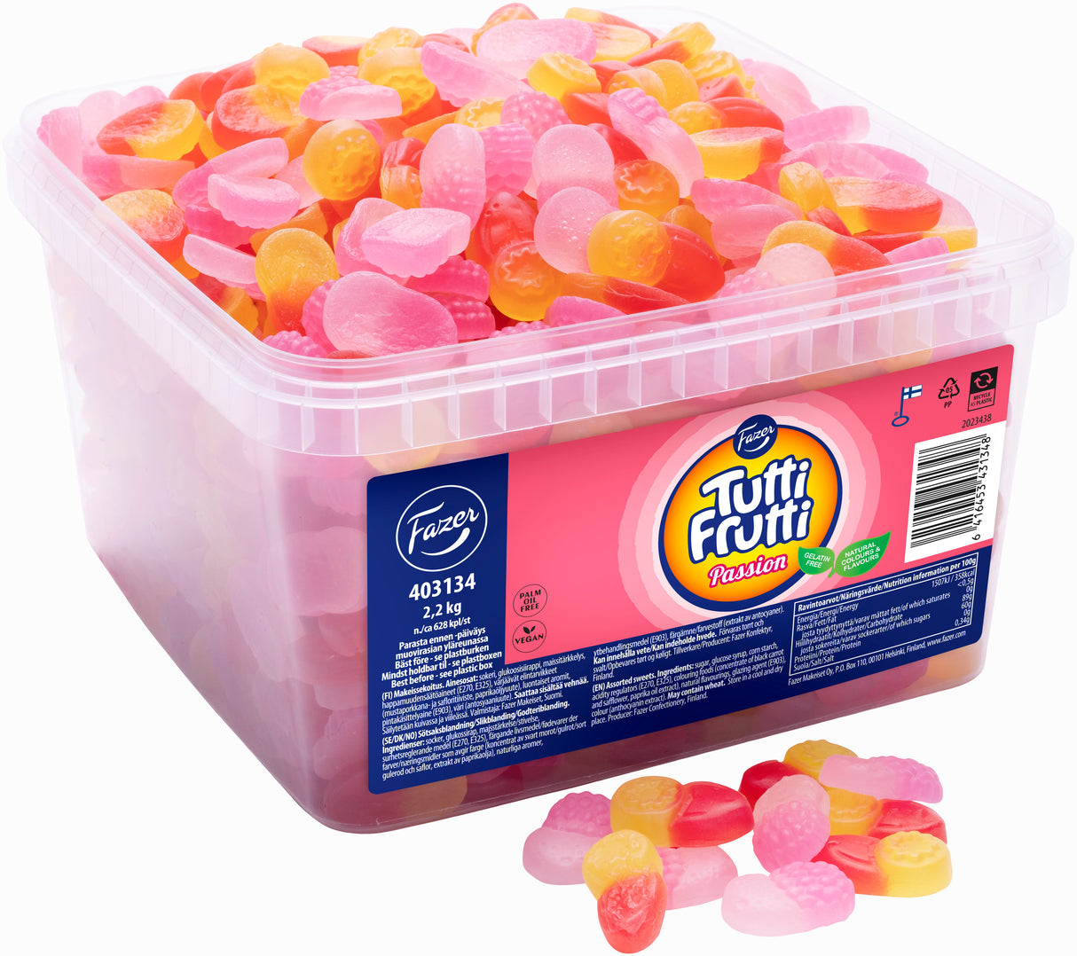 Fazer Tutti Frutti Passion hedelmäirtokarkki 2,2kg