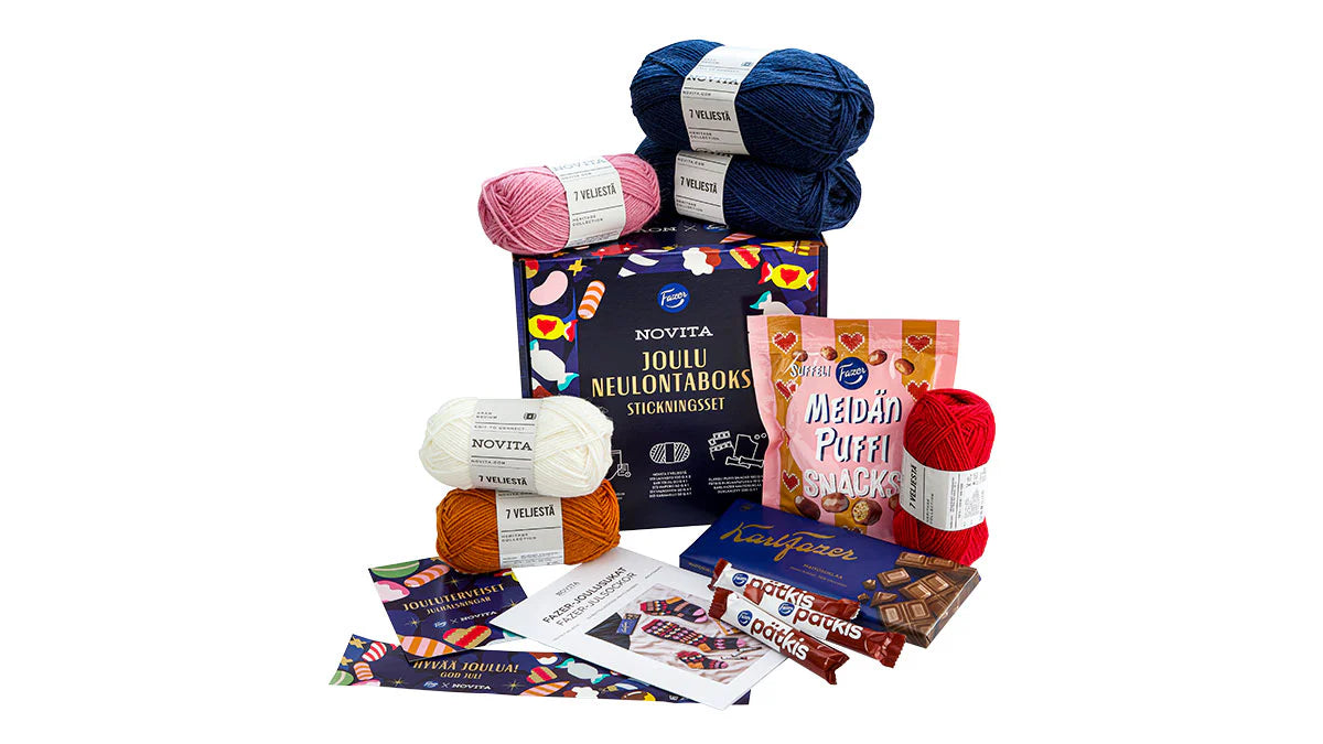 Fazer x Novita Christmas knitting box