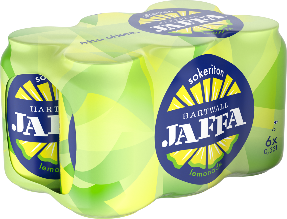 6 x Hartwall Jaffa Limonade zuckerfrei Erfrischungsgetränk 0,33 l