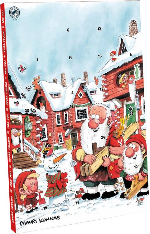 Karkkipussi Mauri Kunnas milk chocolate Christmas calendar RA 65g