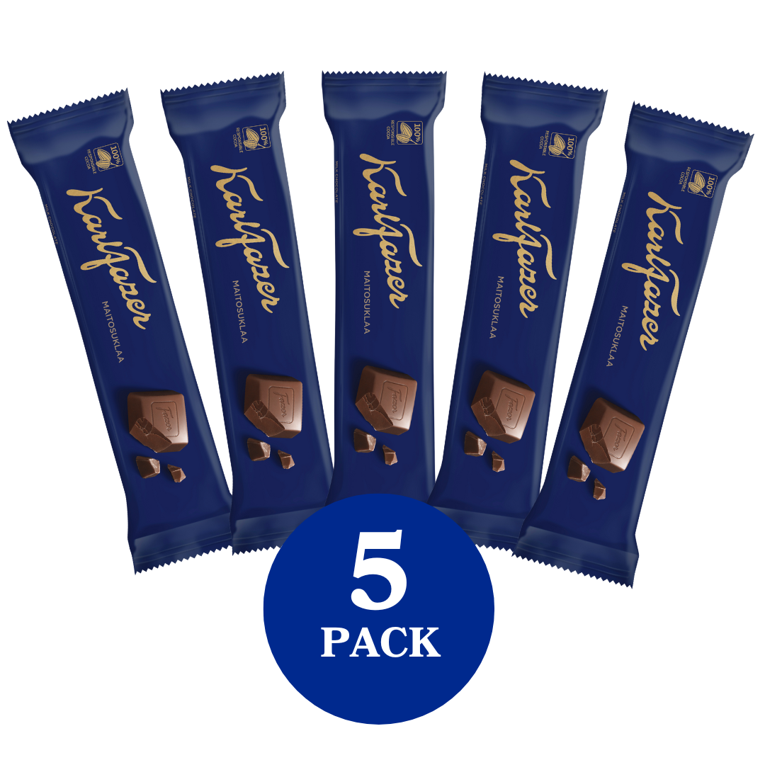 Karl Fazer maitosuklaa suklaapatukka 39g 5-PACK
