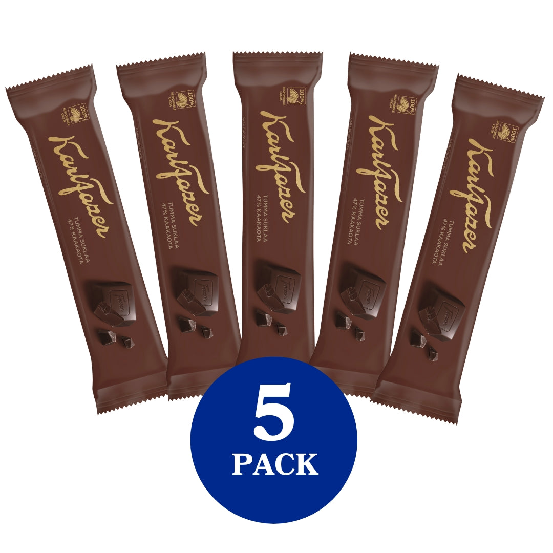 ゆまら‼️Karl Fazer チョコレートバー 5種 Karl Fazer dark chocolate bar 39g 5-PACK – Suomikauppa.fi