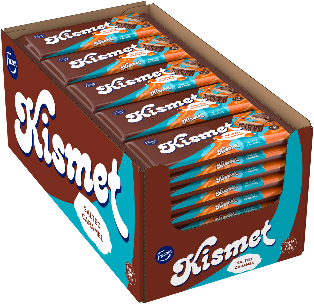 45 x Fazer Kismet Salted caramel patukka 41g LAATIKKO