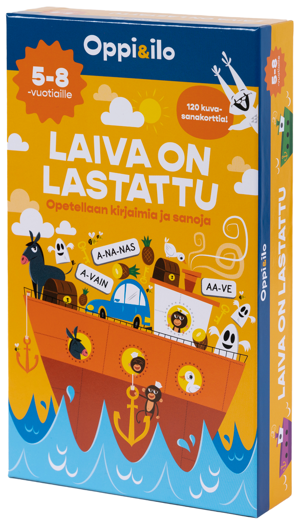 Oppi&ilo - Laiva on lastattu -lautapeli 5-8 v