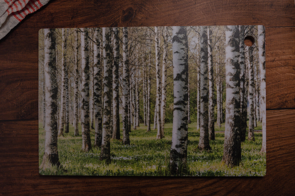 Finnish Flavours birch forest green, cutting board