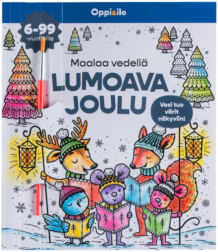 Oppi&ilo  - Paint with Water ENCHANTING CHRISTMAS activity book 6-99y