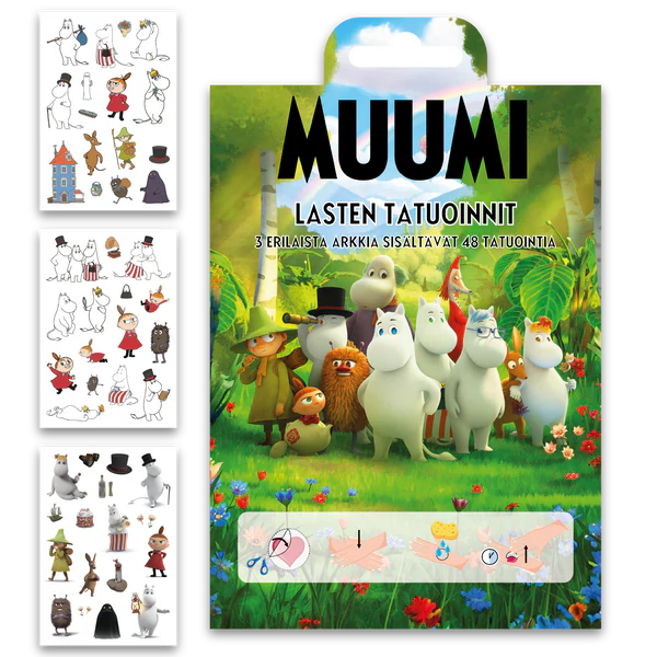 Muumit Lasten Tatuointisetti Muumihahmot