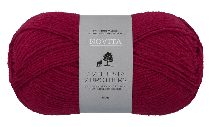 Novita 7 brothers 100g cranberry