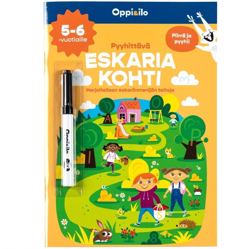 Oppi&ilo - Pyyhittävä Eskaria kohti -puuhakirja 5-6 v