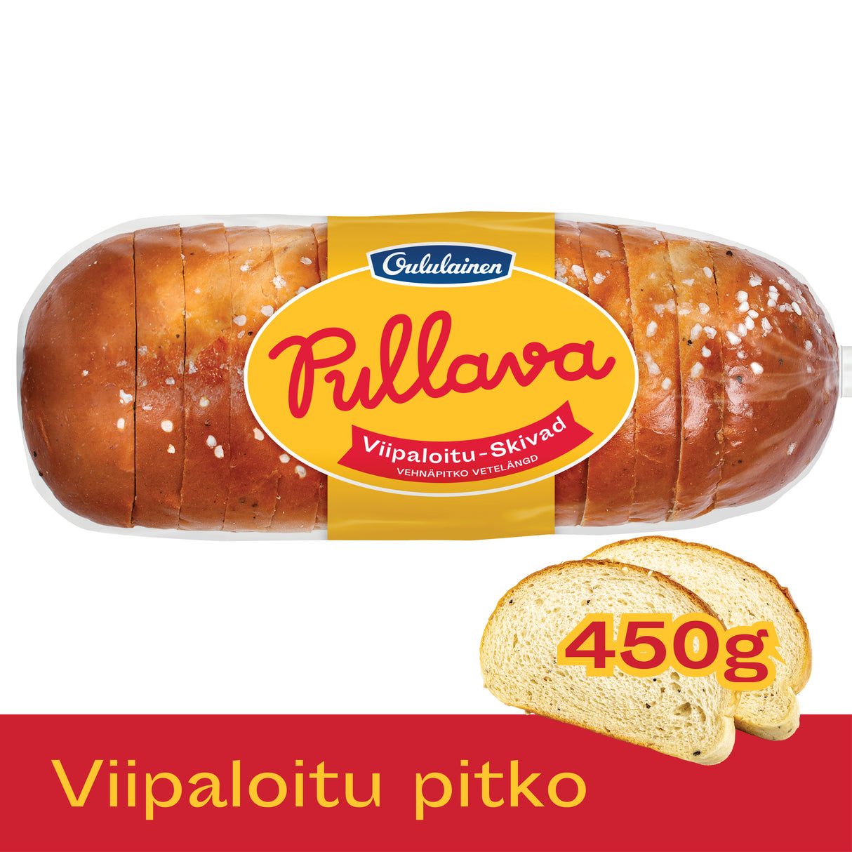 Oululainen Pullava Viipaloitu pitko 450g