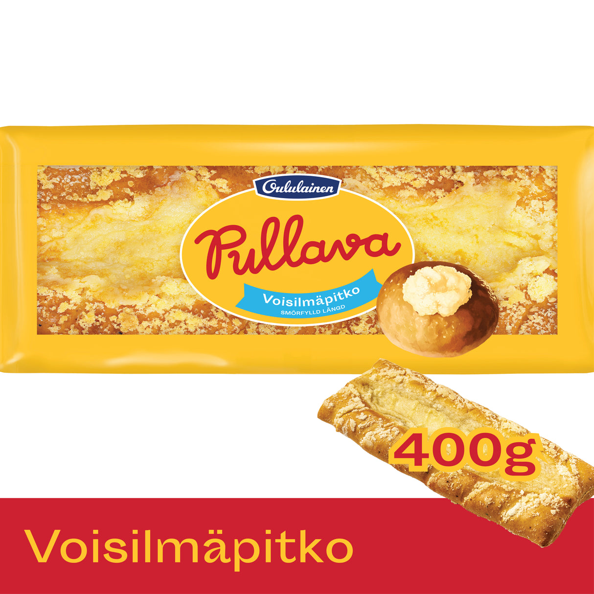 Oululainen Pullava Voisilmäpitko 400g, fyllningspitko