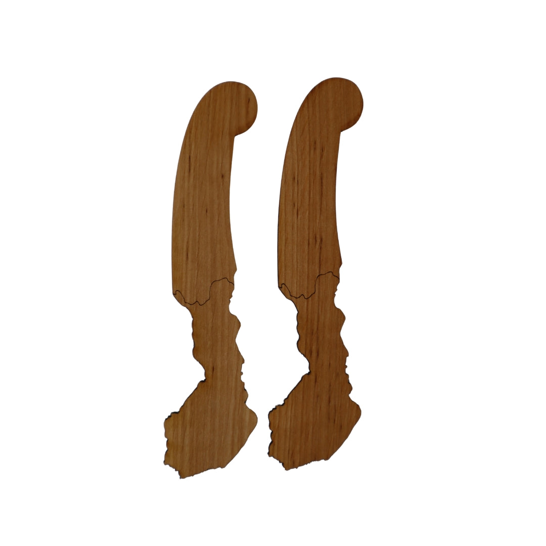 Traditional wooden butter knife, Finland 2 pcs