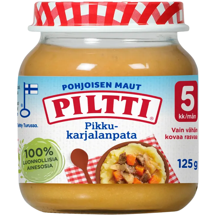 12 x Piltti Pohjoisen Maut 125g Pikku karjalanpata lastenateria 5kk