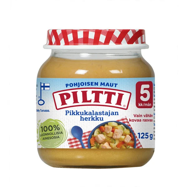 12 x Piltti Pohjoisen maut 125g Pikkukalastajan herkku lastenateria 5kk
