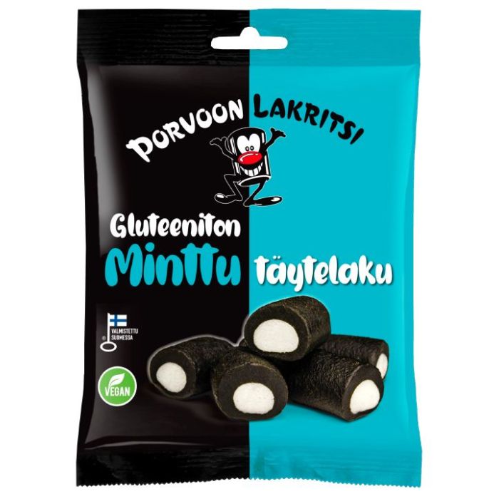 Porvoon Lakritsi Glutenfree filled liquorice mint 150g liquorice with mint flavored filling