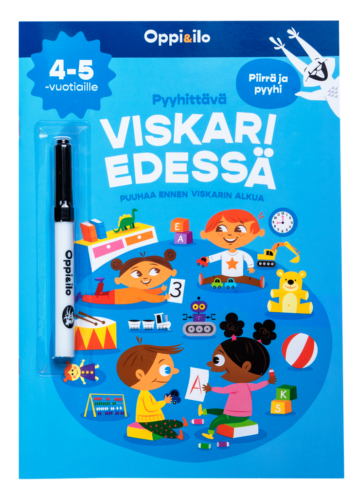 Oppi&ilo - Torkbar Viskari framme aktivitetsbok 4-5 år