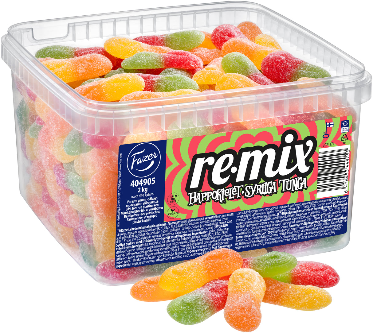 Fazer Remix Happokielet loose candy 2,2kg