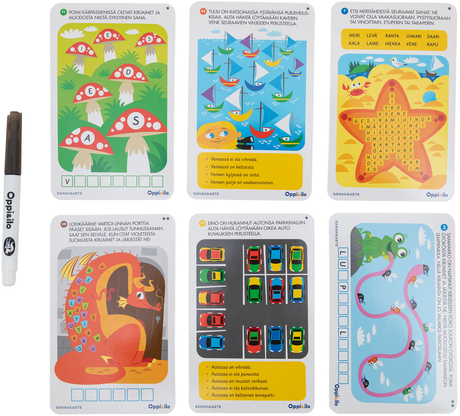 Oppi&ilo - Word challenge chore cards 8-10 y