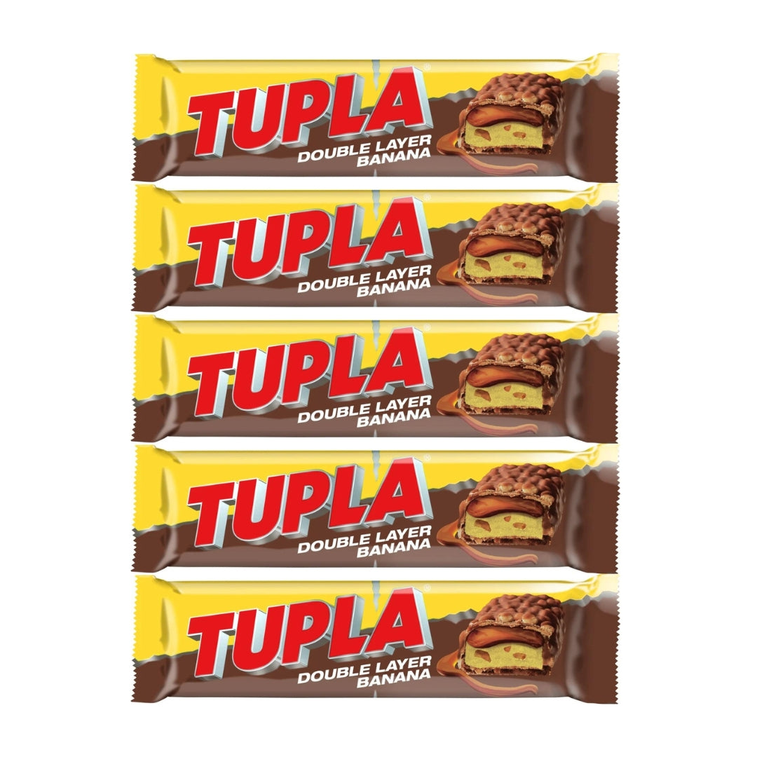 Tupla Double Layer Banana chokladstång 48g 5-PACK