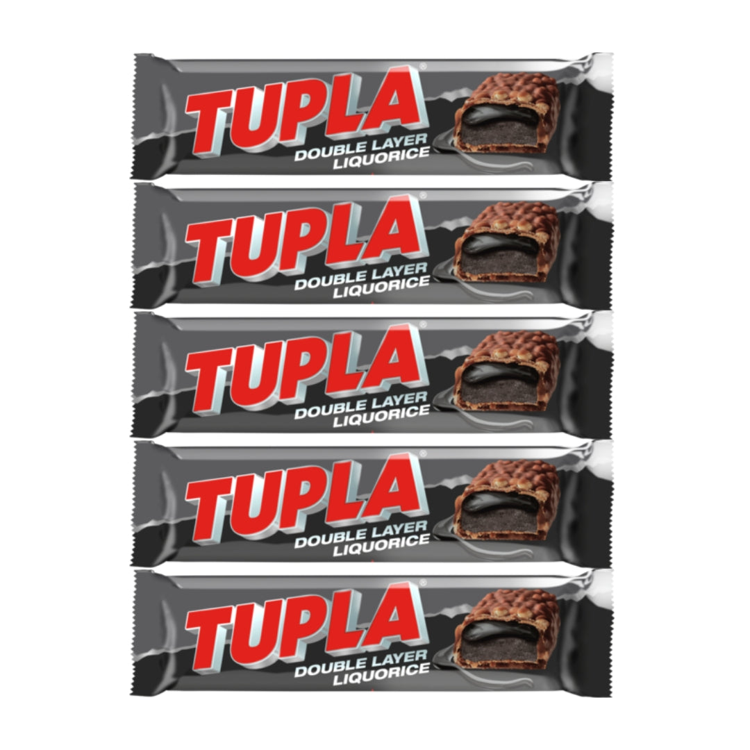 Tupla Double Layer Liquorice suklaapatukka 48g 5-PACK