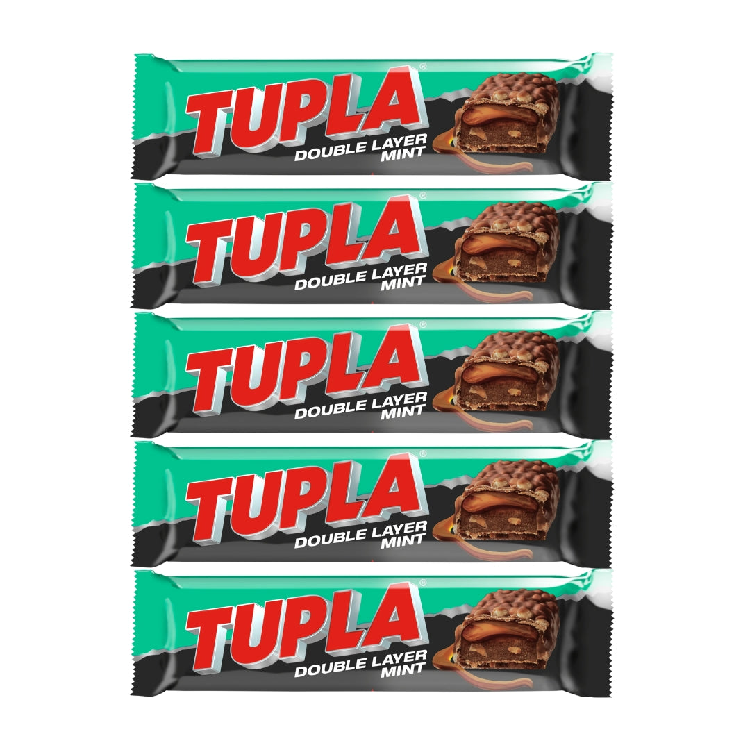 Tupla Double Layer Mint chocolate bar 48g 5-PACK