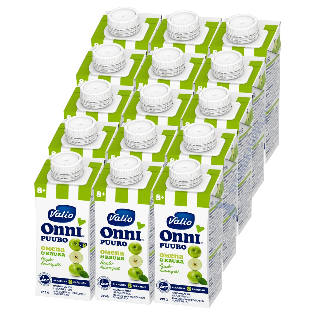 15 x Valio Onni® omena-kaurapuuro 215 g UHT (alk 8 kk)