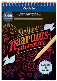 Oppi&ilo - Värikkäät RAAPUTUSpiirrokset -puuhakirja 7-99 v