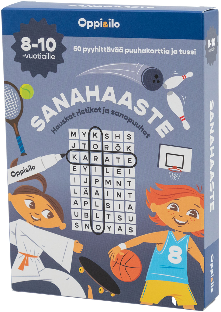 Oppi&ilo - Sanahaaste-puuhakort 8-10 år