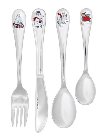 Hackman Moomin children's cutlery set, Winter