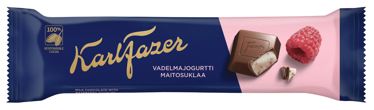 Karl Fazer Raspberry yoghurt milk chocole bar  37g 5-PACK