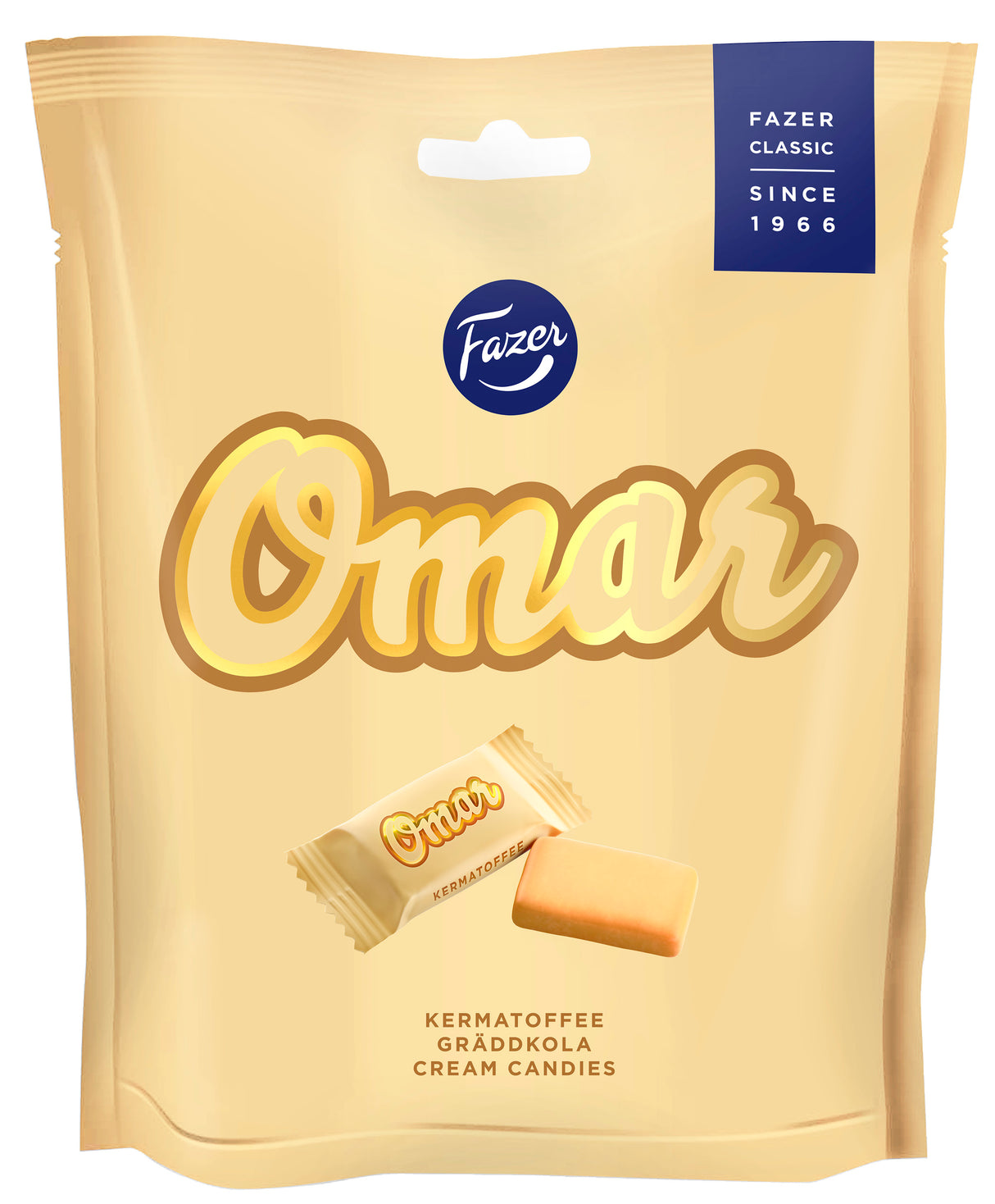 Fazer Omar pehmeä toffee karkkipussi 220g