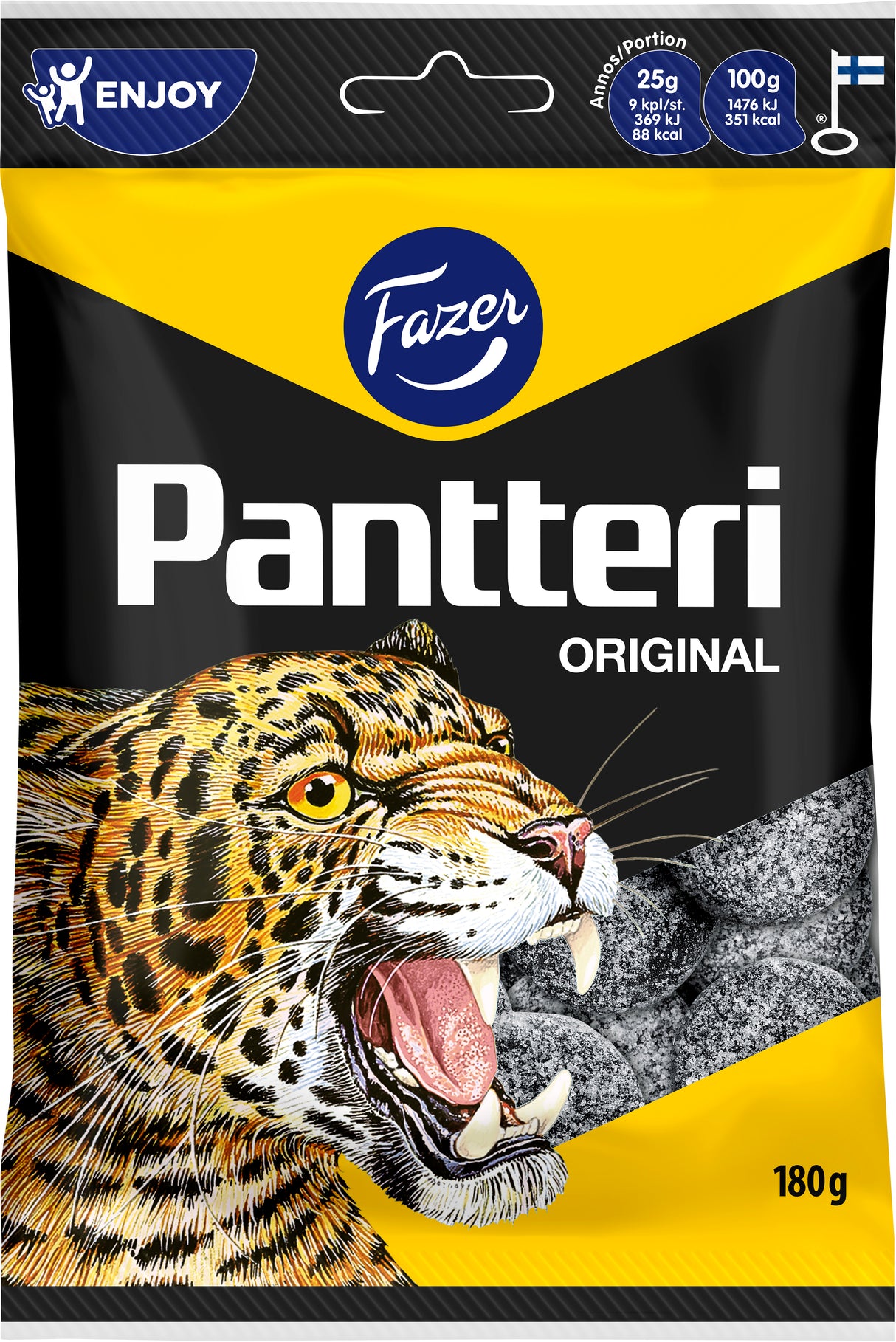 Fazer Pantteri salmiakki godispåse 180g