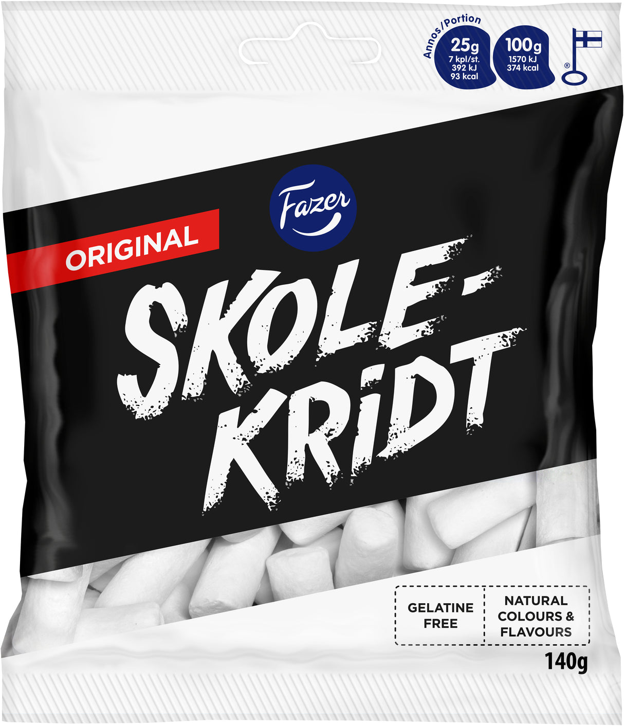 Fazer Skolekridt Karkkipussi 140g