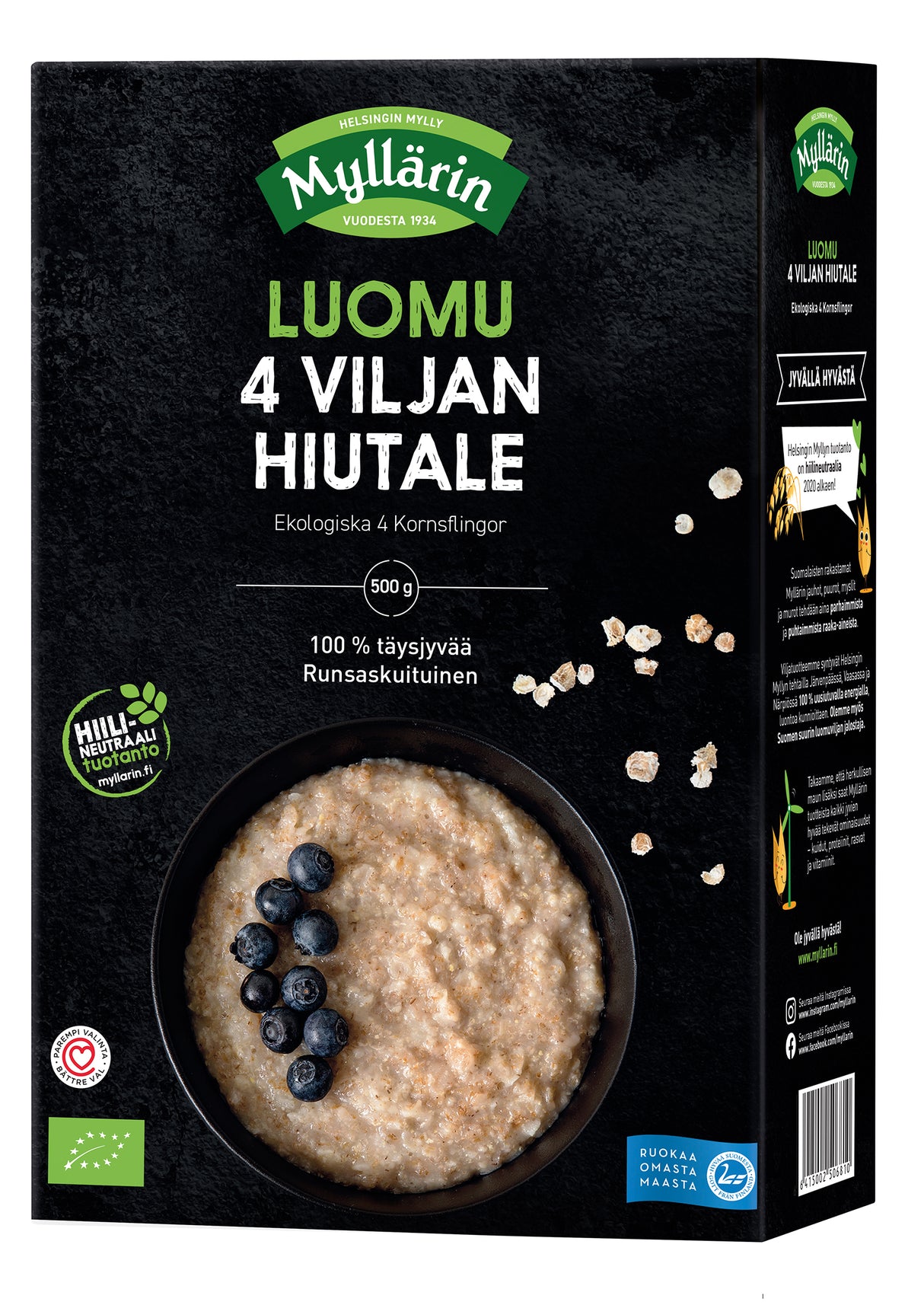 Myllärin 500g Organic 4-cereal flake