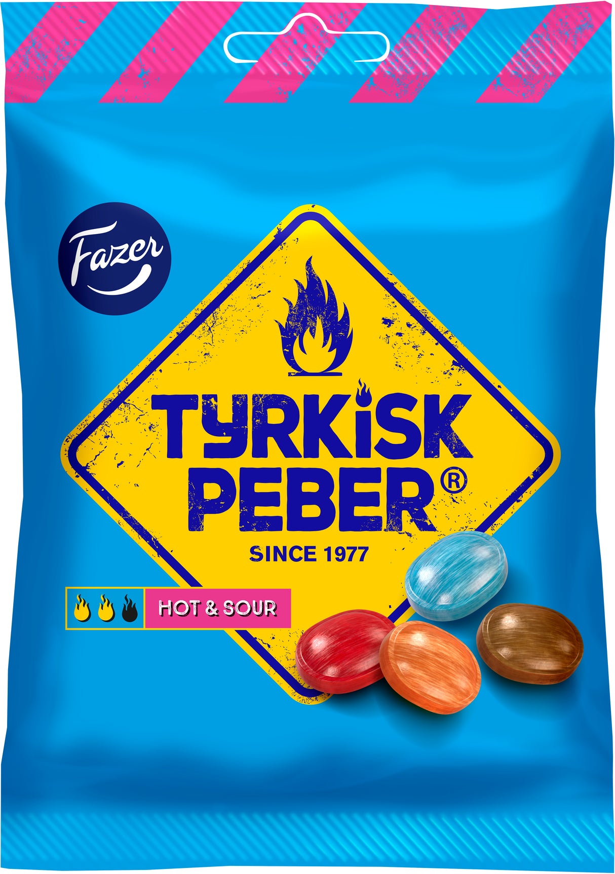 Fazer Tyrkisk Peber Hot & Sour Salmiakfrucht Bonbonbeutel 150g