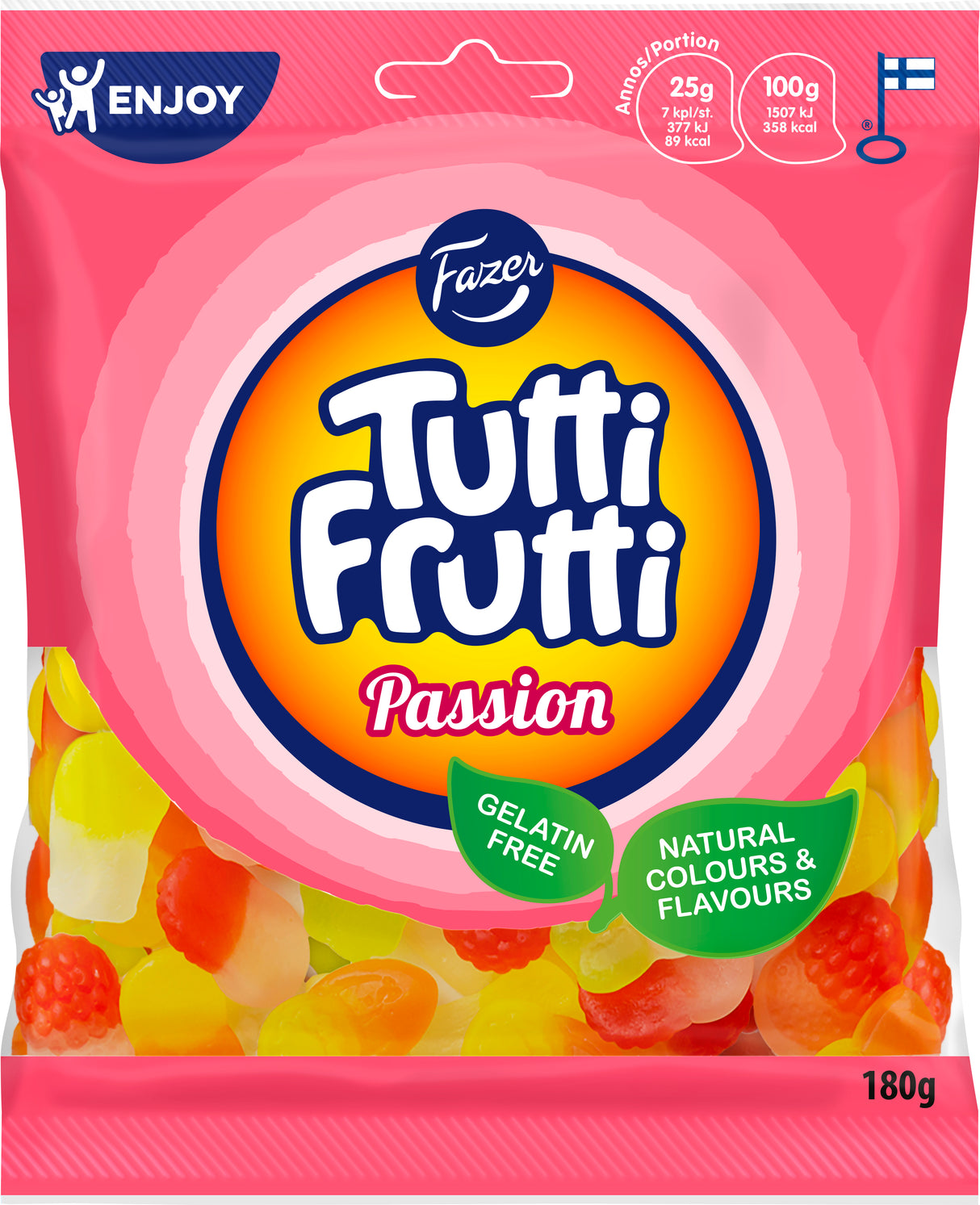 Fazer Tutti Frutti Passion Bonbontüte 180g