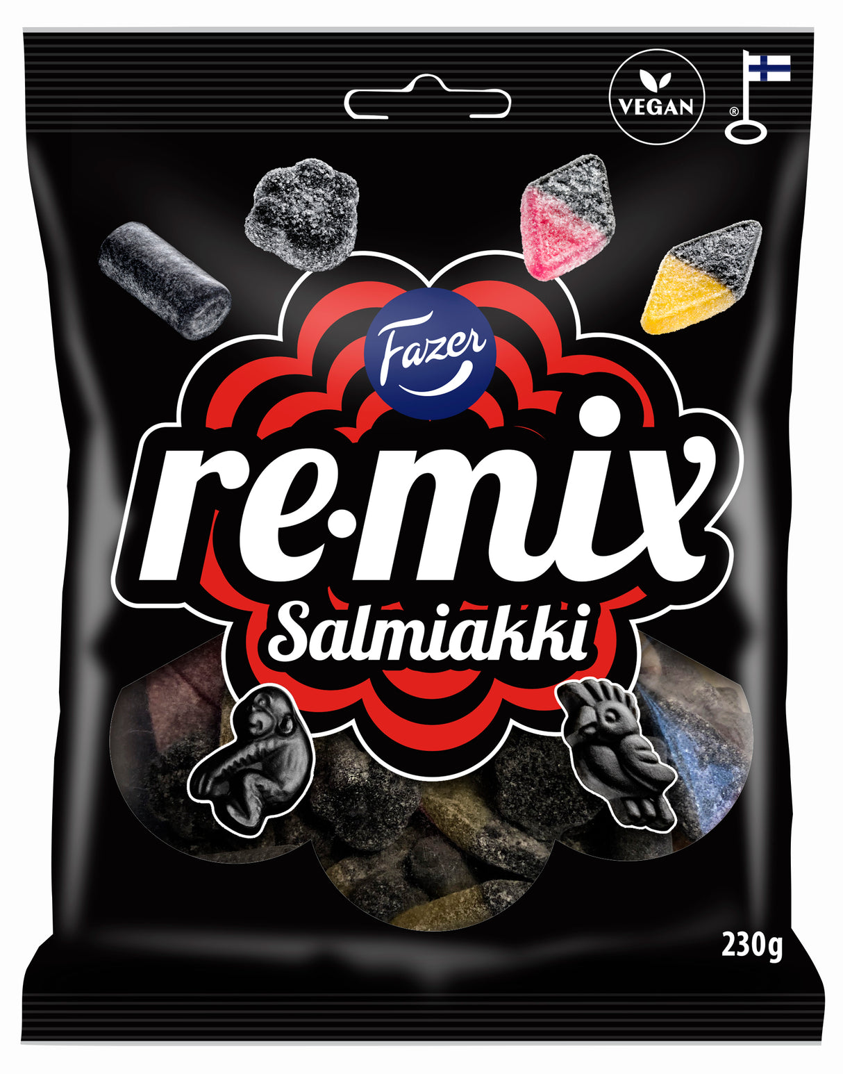 Fazer Remix Salmiakki karkkipussi 230g