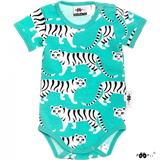 PaaPii - "Tiger Parade" - turquoise summer bodysuit