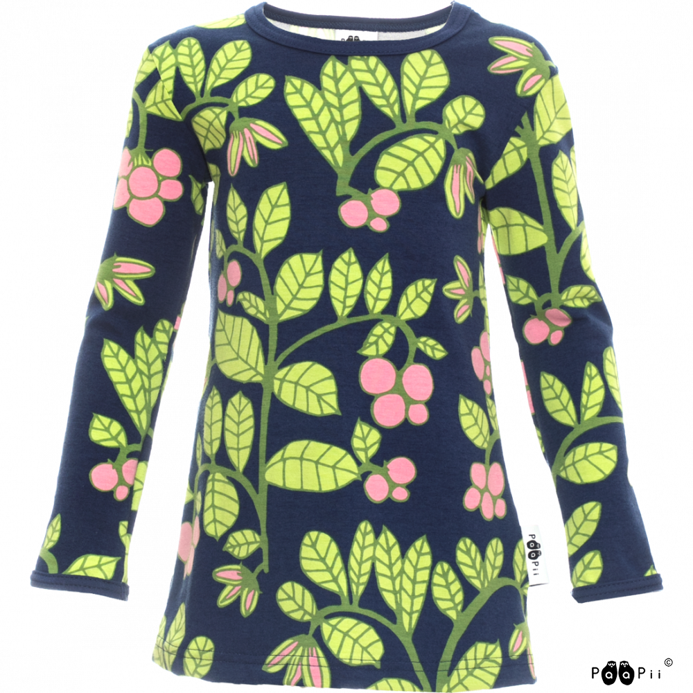 PaaPii - "VIENO tunic" - Lingonberry tree, blueberry - apple shirt